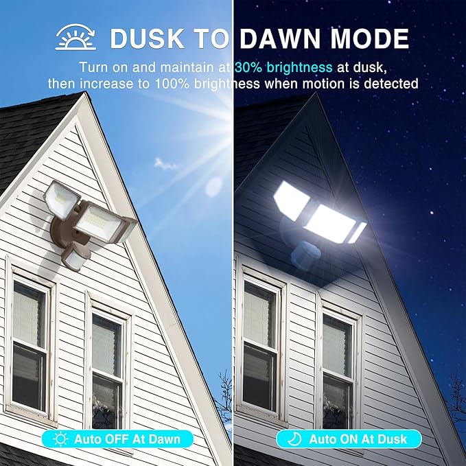 Abovizo 85W LED Security Lights Motion Sensor Light Outdoor, 8500LM Dusk to Dawn - Image 6