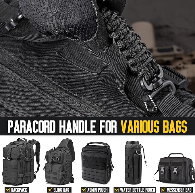 Tactical Paracord Handle，9-core Weaving Paracord Strap - Image 7
