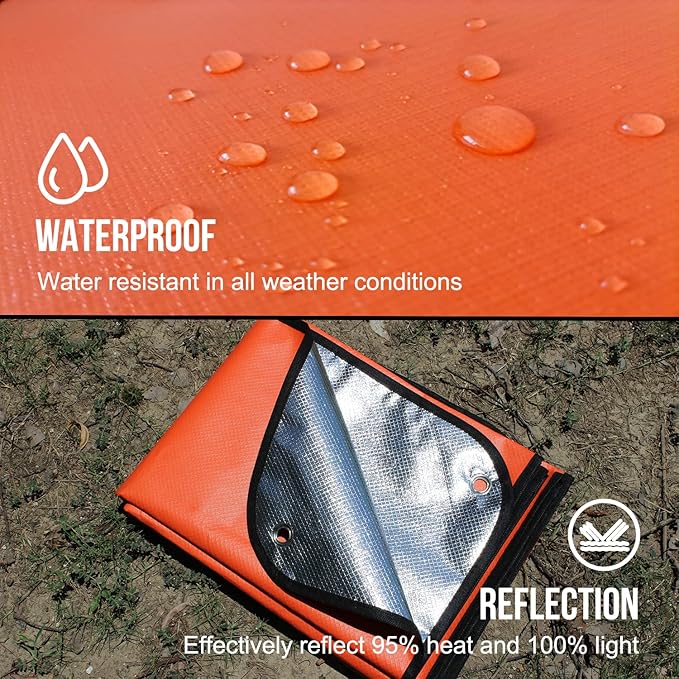 LYN Heavy Duty Emergency Blanket Survival Gear Waterproof Insulated Blanket - Image 4