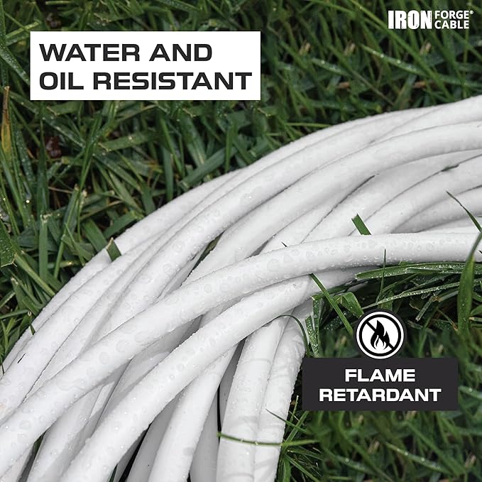 Iron Forge Cable 25ft White Outdoor Extension Cord - Image 3