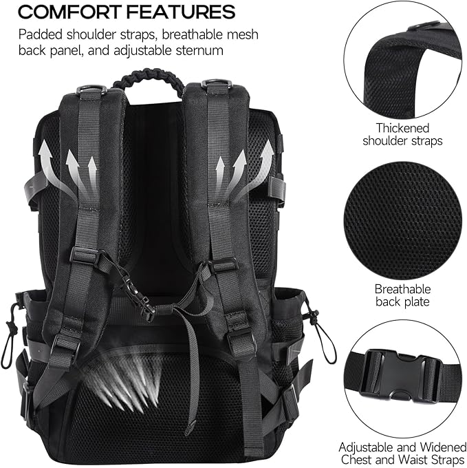 Tactical Backpack for Men, 35L Travel Military Backpack - Image 4