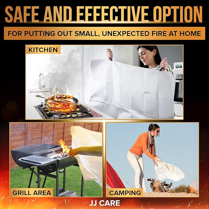 JJ CARE Fire Blanket – 3 Packs - Image 6