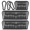 Small Carabiner Clip Hook, 1.97 inch 50 pcs Black Heavy Duty Spring Snap Hook by KINLINK