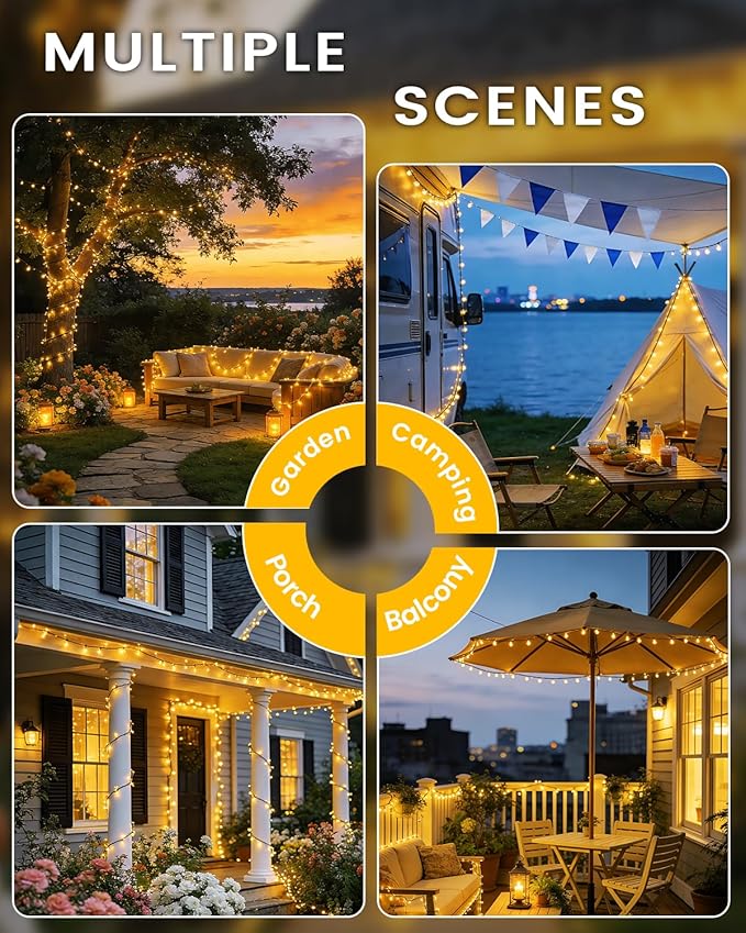 OZS 6 Pack 480LED Solar String Lights - Image 6