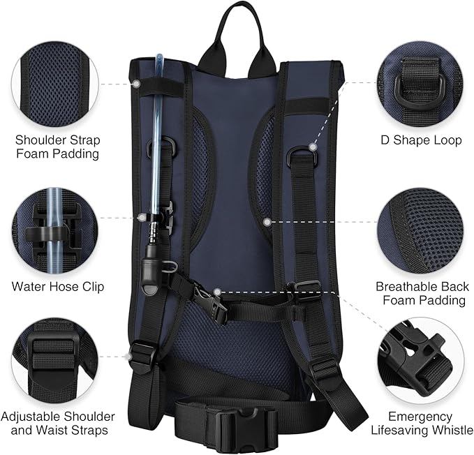 NOOLA Hydration Backpack with 3L TPU Water Bladder, Tactical Molle Water - Image 4