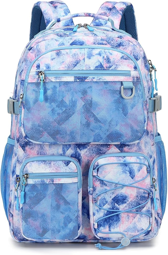 Lohol Multi-Pocket Backpack for School College Travel, Heavy Duty Big Bookbag by Lohol
