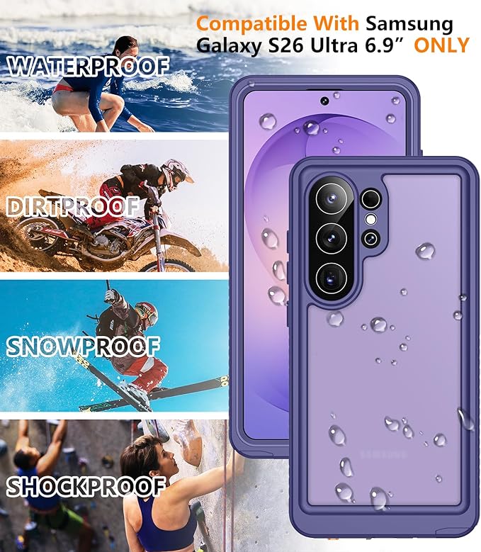 Temdan Designed for Samsung Galaxy S26 Ultra Case Waterproof, Built-in Lens & - Image 5