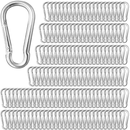 200 Pack 2.36" Heavy Duty Snap Hook Carabiners by SEUNGCH