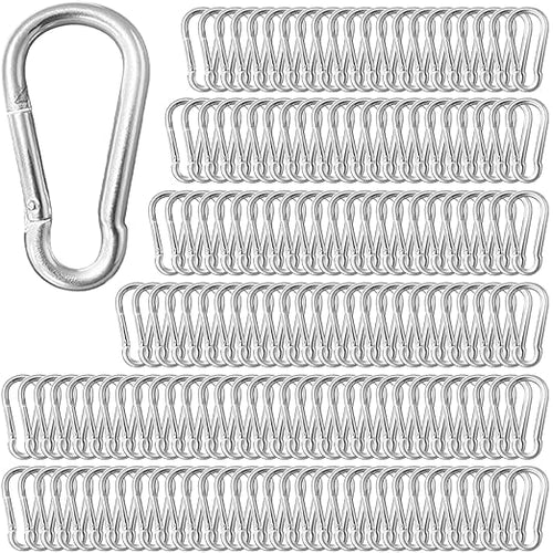 200 Pack 2.36" Heavy Duty Snap Hook Carabiners by SEUNGCH