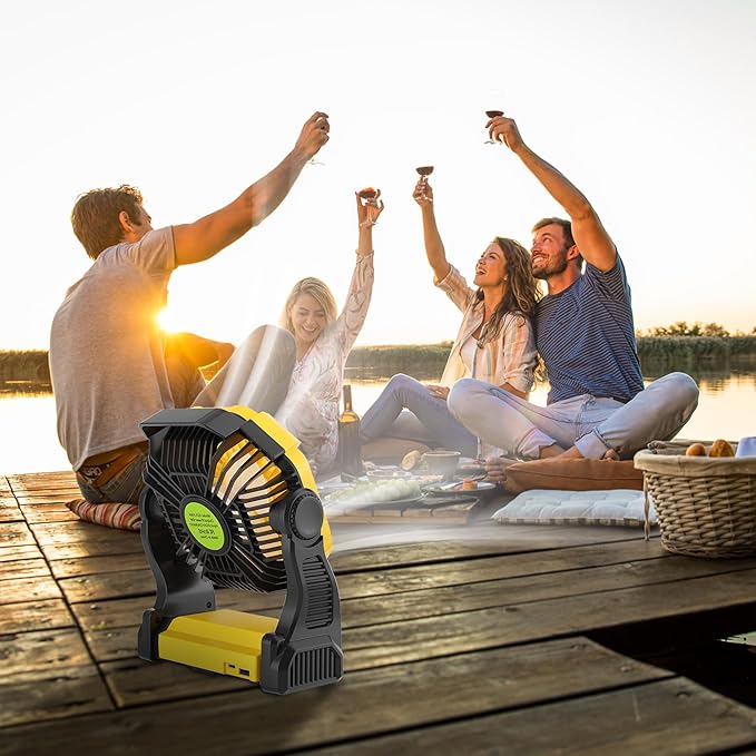 Portable Camping Fan Cordless Battery Powered，270° Rotating Portable Battery - Image 7