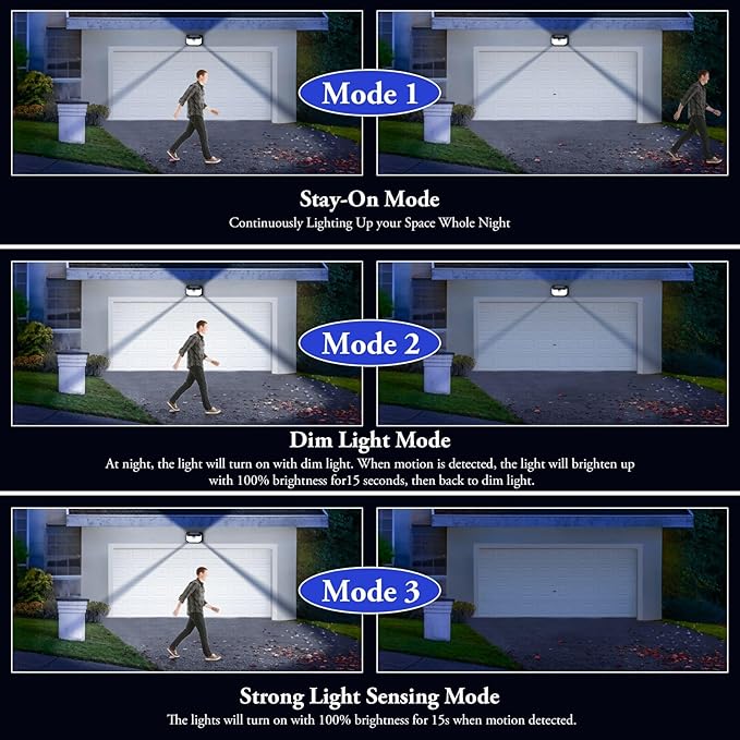 4-Pack Solar Wall Lights Outdoor - Image 3