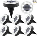 Joomer Solar Ground Lights, 8 Pack 8 LED Solar Lights Outdoor Waterproof IP68 by Joomer