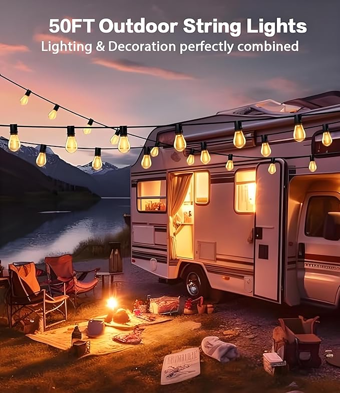 Tenmiro 50FT LED Outdoor String Lights - Image 2