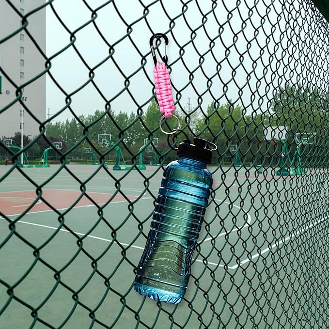 BRAVESHINE Paracord Keychain Carabiner Clip, D Ring Lanyard Hanger Stroller Hook - Image 7