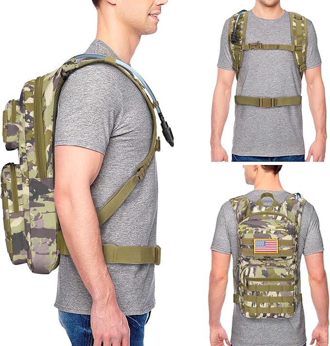 NOOLA Hydration Backpack with 3L TPU Water Bladder, Tactical Molle Water - Image 6