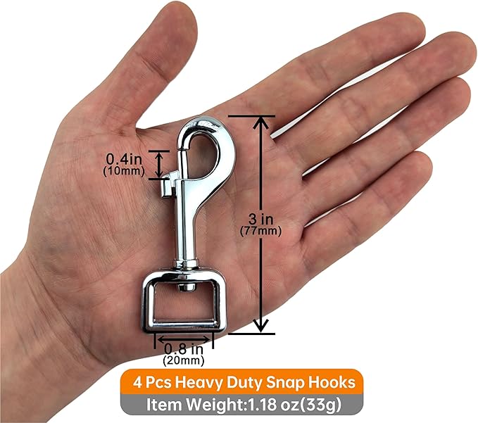Garwor Heavy Duty Chrome Swivel Snap Hooks - Image 4