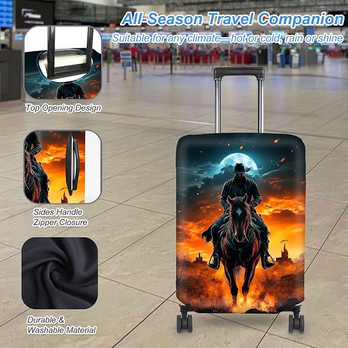 Luggage Cover Protector for 30-32 Inch Suitcases, TSA Approved Elastic Travel - Image 3