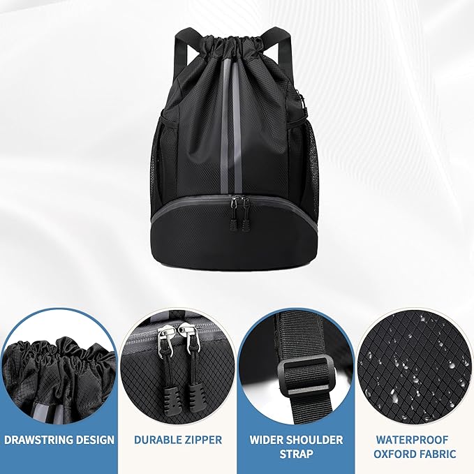 JELUTAR Drawstring Backpack Gym Bag - Image 7