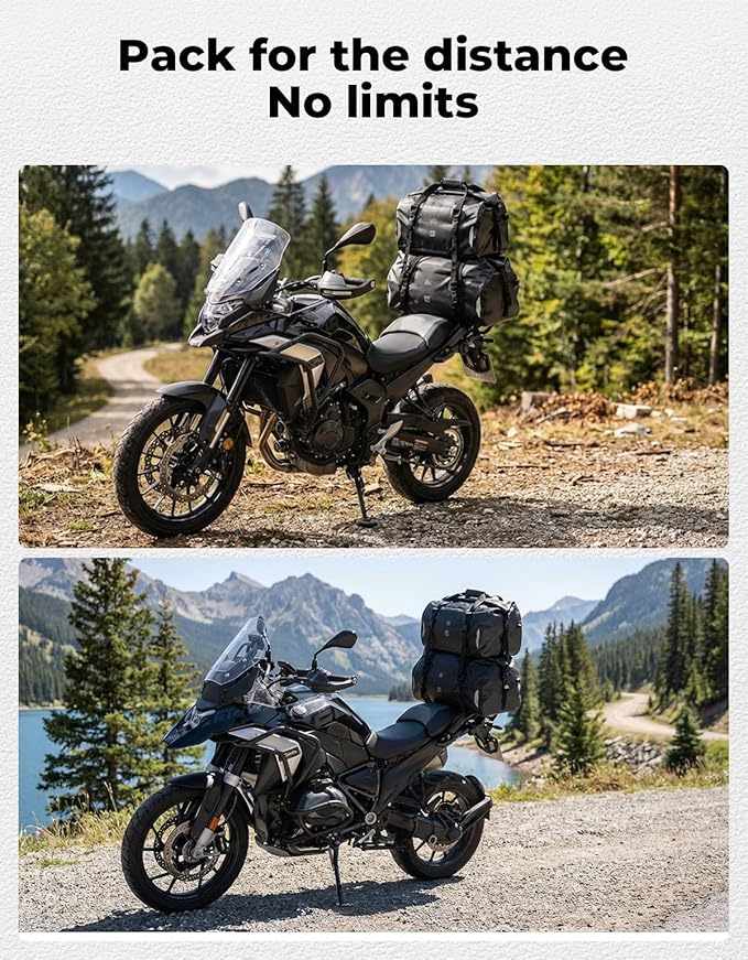 KEMIMOTO Waterproof Motorcycle Dry Bag – Duffle Tail Bag Soft Luggage, - Image 7