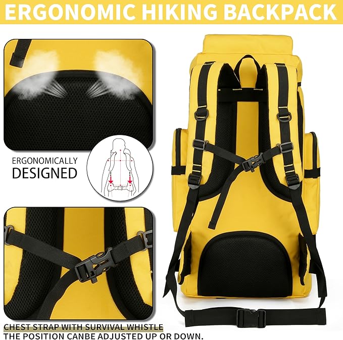Hiking Backpack for Men 70L/100L Camping Backpack Military Rucksack Molle 3 - Image 4