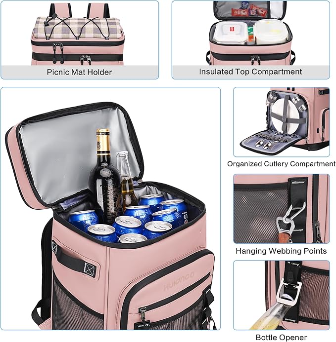 Hulongo Large Waterproof Insulated Cooler Backpack - Image 4