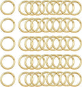 Carabiner Clip 48Pcs Gold Metal Key Ring Clip Circle Keychain Rings Bulk Spring by KJMLDIY