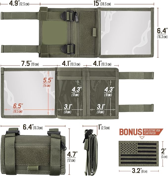 LIVANS Map Case Tactical Arm Sleeve QB Wristband Map Pouch Tactical Armband - Image 7