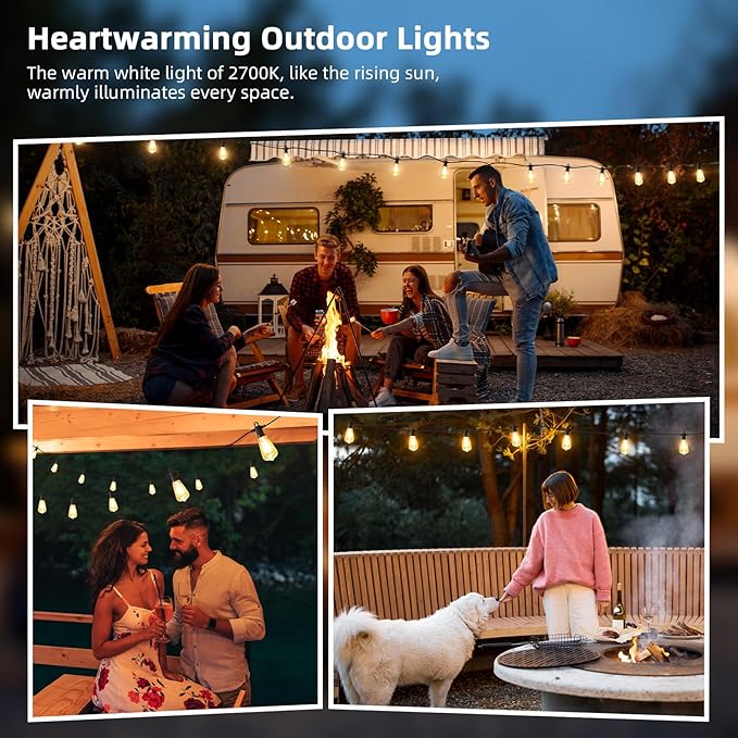 FOOMAN LED Outdoor String Lights, 240FT Outside Waterproof Patio Lights - Image 8