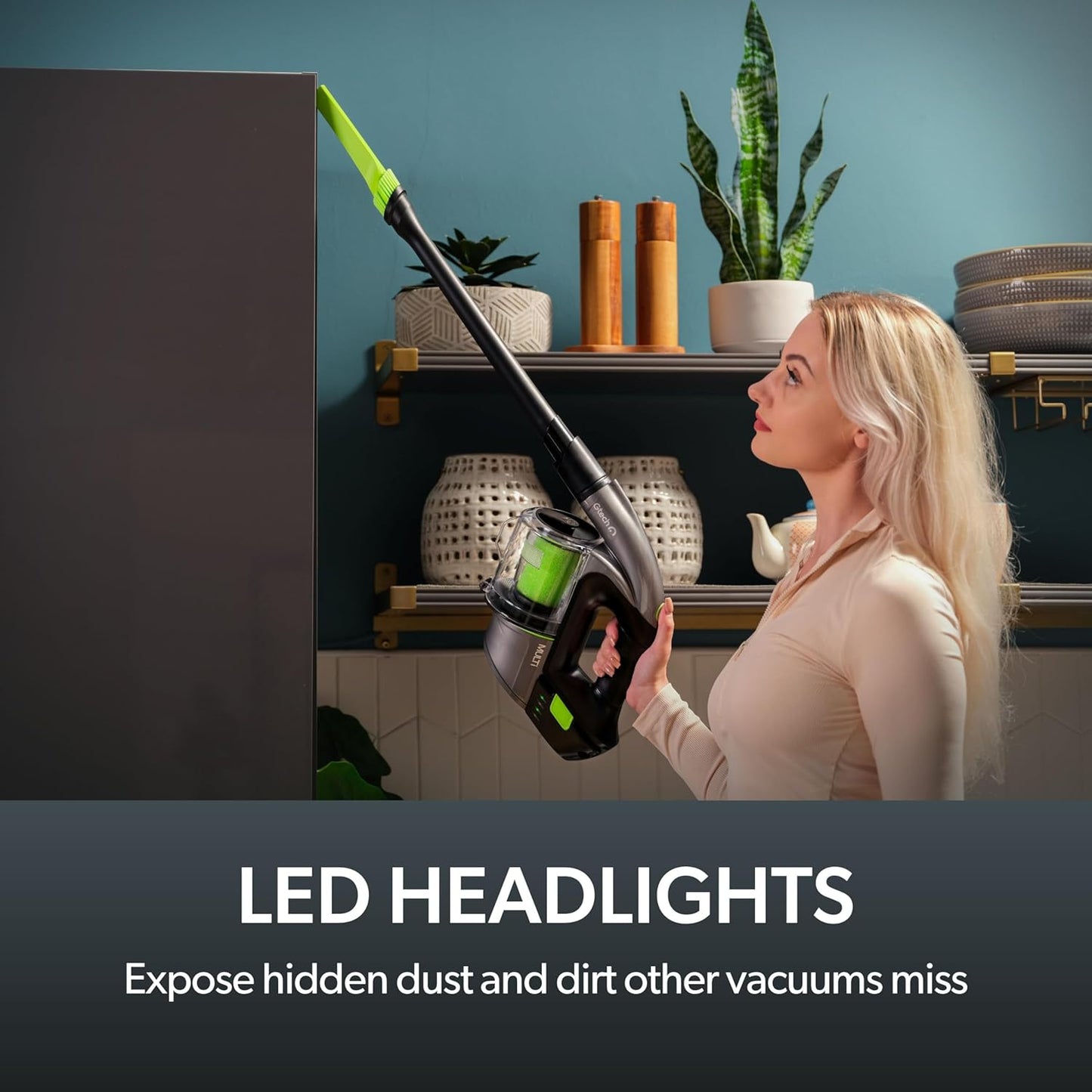 Gtech Multi MK2 Cordless Handheld Vacuum Cleaner with Powered Brush Bar - Mulitple Attachments - Perfect for Home, Stairs, Cars, and More - Rechargeable 22v Li-ion Battery - Lightweight (3.5 lbs.)