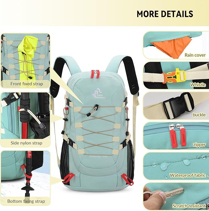 Bseash 40L Waterproof Hiking Camping Backpack - Image 4