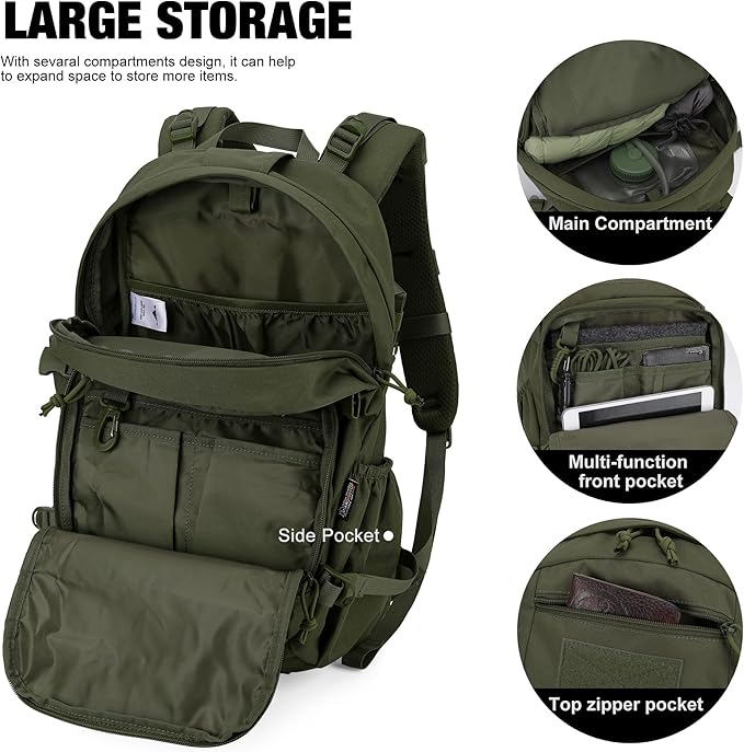 Mardingtop Small Tactical Backpack, Molle Hiking Backpack - Image 5