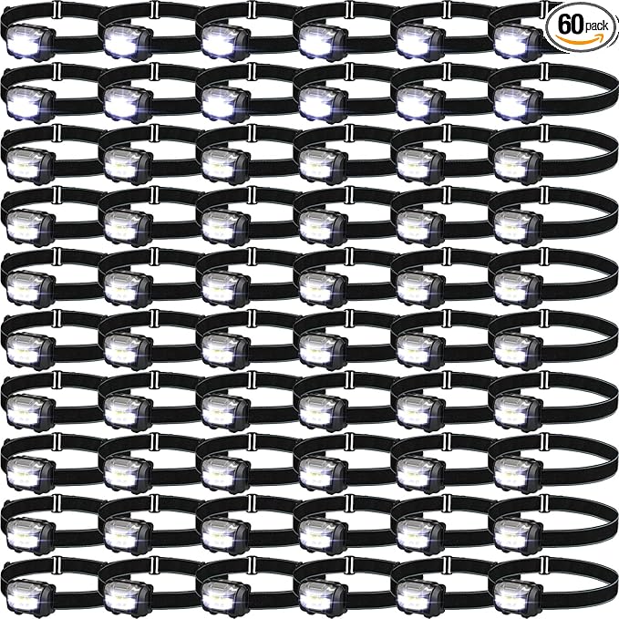Macarrie LED Headlamps IPX4 Waterproof 3 Modes Headlamp Flashlight Bright Head by Macarrie