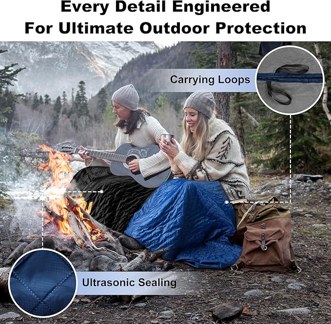 Waterproof Outdoor Blanket 82”X 55” Packable, Stadium Blankets - Image 4