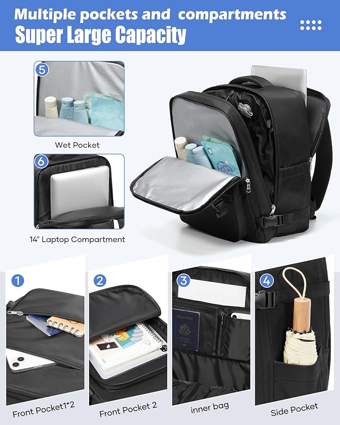 Vacuum Backpack Travel with Pump, Vacuum Sealed Backpack, Travel Backpack with - Image 5