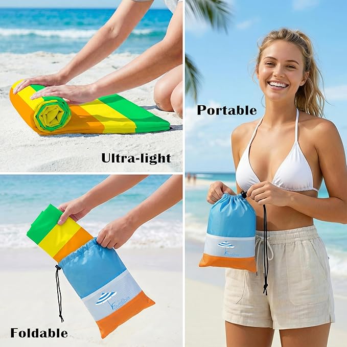 Famstar Beach Blanket Oversized Extra Large 78" X 81", Waterproof Sandproof - Image 7