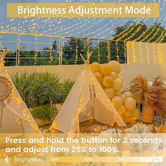 Extra-Long 300LED Christmas Lights Outdoor Indoor, Upgraded Warm White String - Image 3