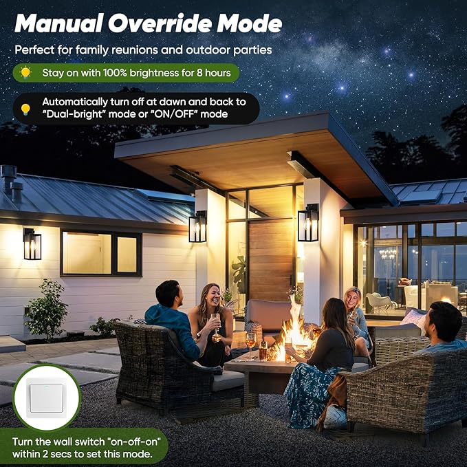 Upgraded Motion Sensor Outdoor Wall Light, 13” Dusk to Dawn Porch Light Outdoor - Image 4