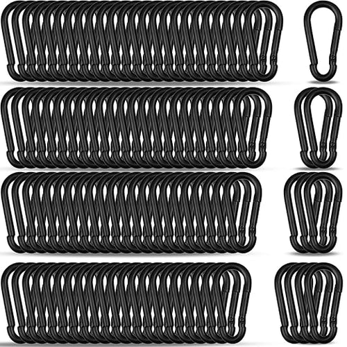 120PCS M4 Heavy Duty Carabiner Clip, 1.57Inch Snap Hook Quick Link Small by XHAMXE