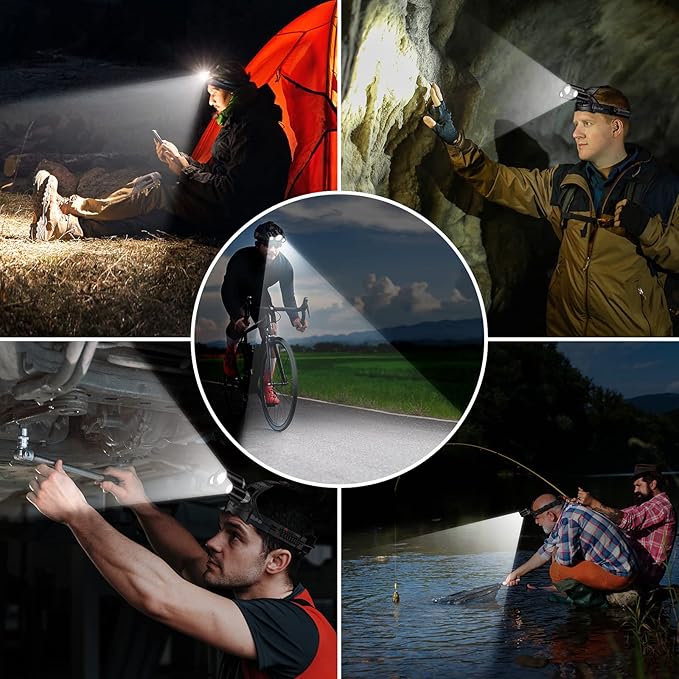 Blukar LED Headlamp, Super Bright Rechargeable Headlight Flashlight - Image 8