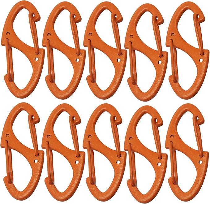 Small Carabiner Clips 1.6 inch Metal Double Sided Spring Gate Snap Hooks by Bytiyar