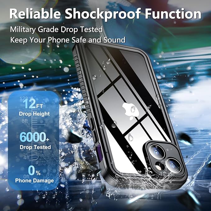 SPIDERCASE for iPhone 15 Case Waterproof, Built-in Lens & Screen Protector - Image 3