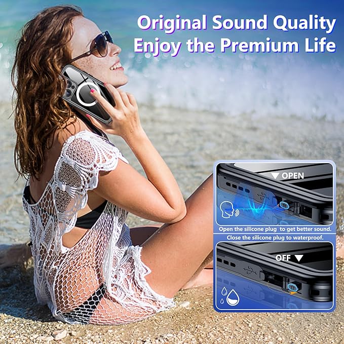 Temdan Compatible with iPhone 14 Pro Max Case Waterproof, Built-in Screen & - Image 7