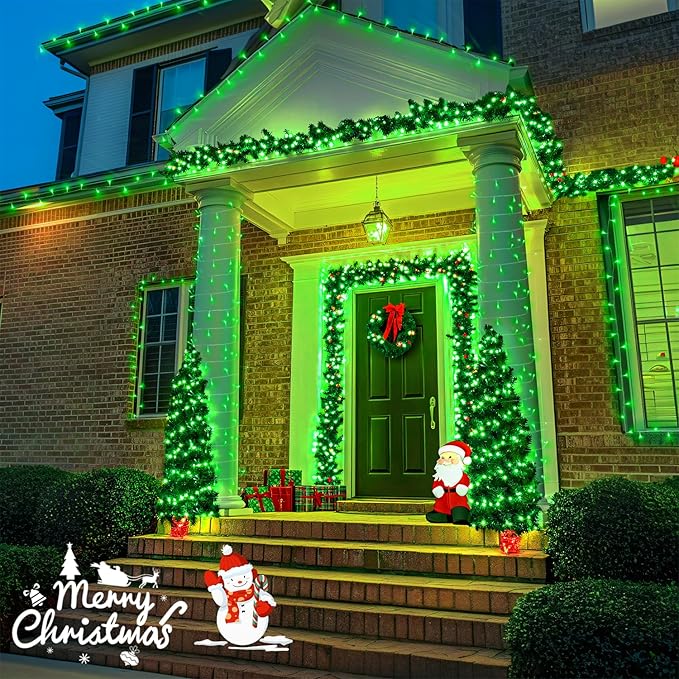 JMEXSUSS 400 LED Green Christmas Lights Indoor Outdoor, 132ft St Patrick's Day - Image 6