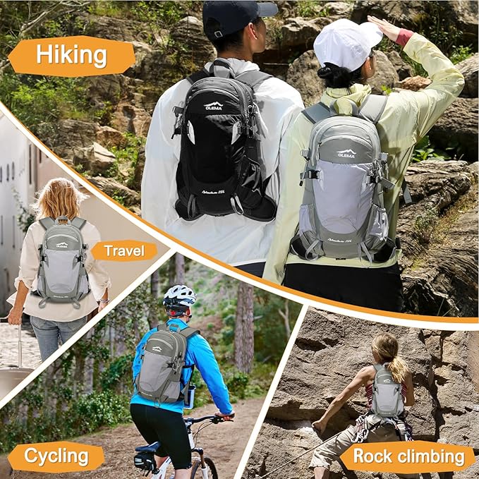 OLEMA Hiking Backpack, 25L Lightweight Travel Backpacks, Camping Daypack - Image 7