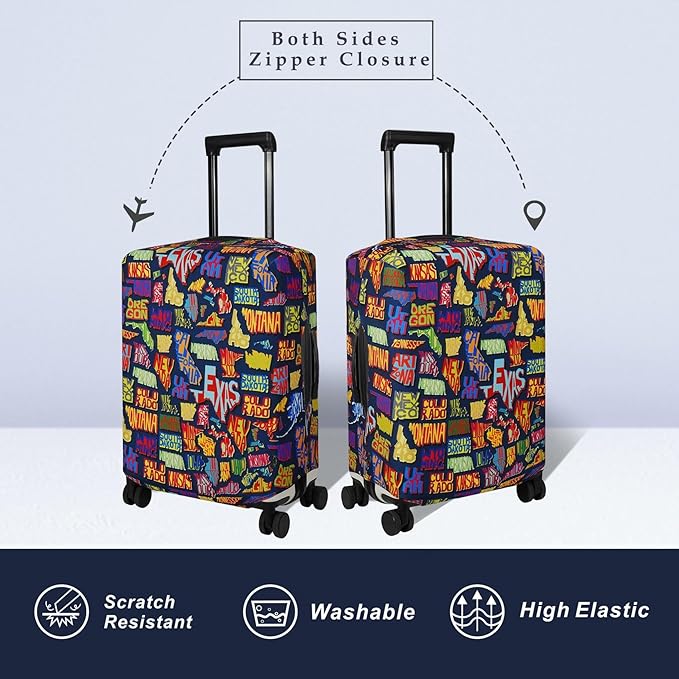 Explore Land Travel Luggage Cover Suitcase Protector Fits 31-32 Inch Case - Image 2