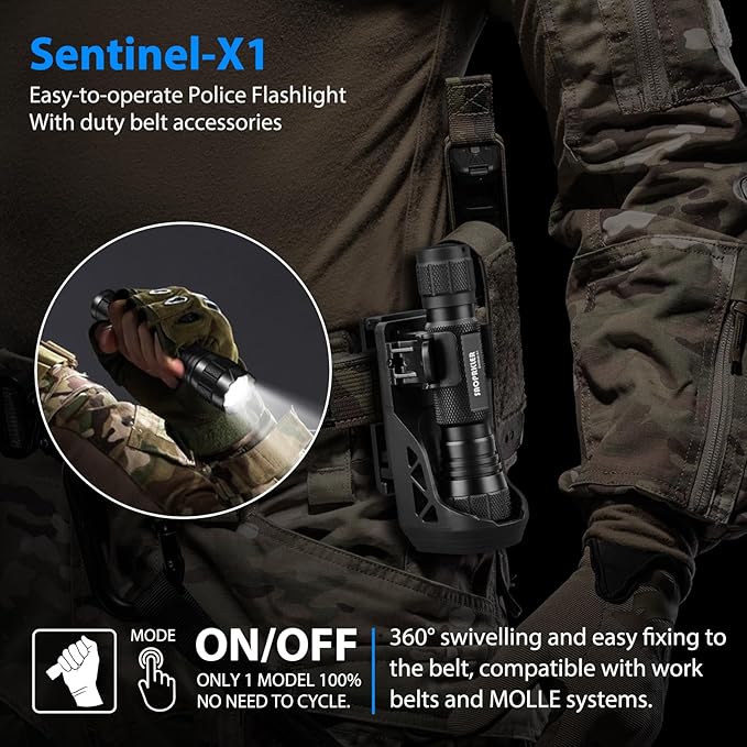 SAOPRKLER Tactical Flashlights High Lumen-Police 1200 LM Flashlight - Image 2