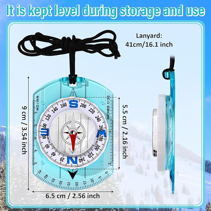 20 Pcs Acrylic Orienteering Compass Hiking Backpacking Survival Reliable - Image 2