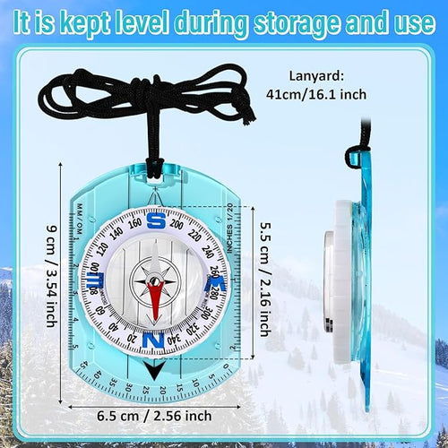 20 Pcs Acrylic Orienteering Compass Hiking Backpacking Survival Reliable - Image 2