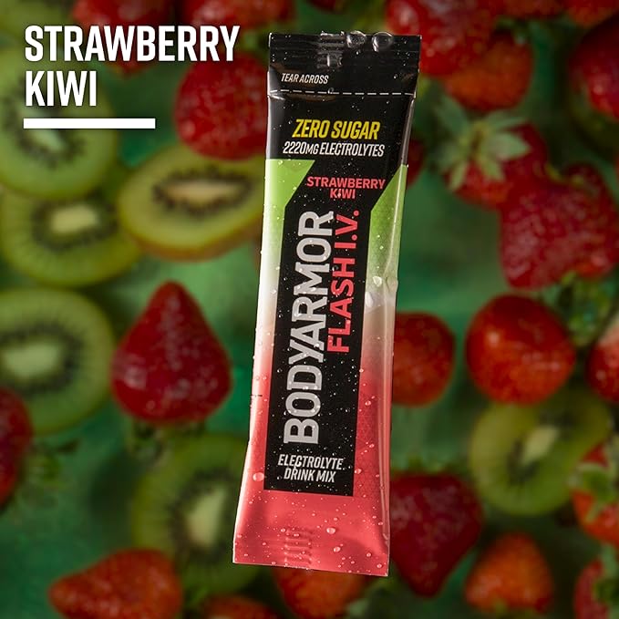 BODYARMOR Flash IV Electrolyte Packets, Strawberry Kiwi - Image 6