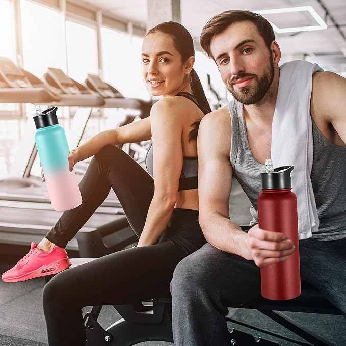 VEGOND 40 oz Insulated Water Bottle Bulk Stainless Steel Metal Water Bottles - Image 7
